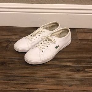 Lacoste white tennis shoes